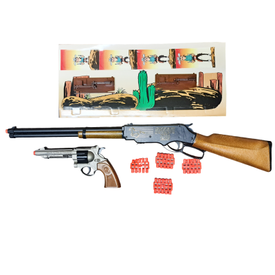 Набор стрелковый Lucky Luke с ружьём и револьвером на силиконовых пульках и мишенями